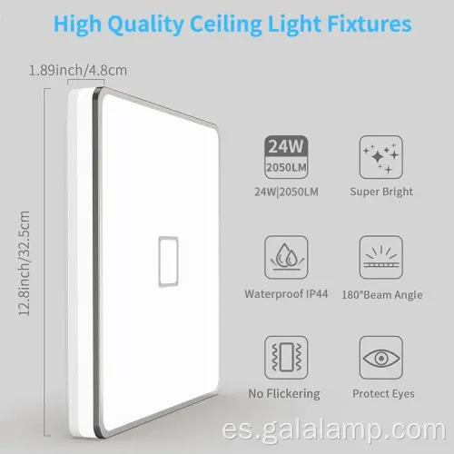 Luz de techo de LED cuadrado elegante para dormitorio moderno
